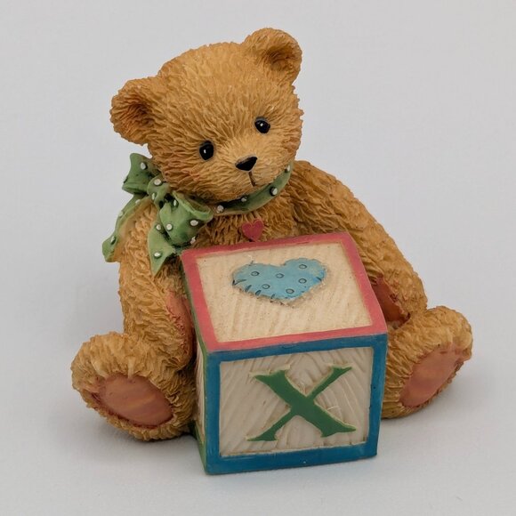 Cherished Teddies Bear with ABC "X" Block (158488X) 1995 - Picture 1 of 10